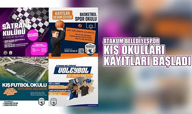 Atakum Belediyespor Kış Okulları kayıtları başladı