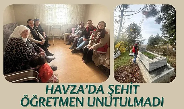 Havza’da şehit öğretmen unutulmadı