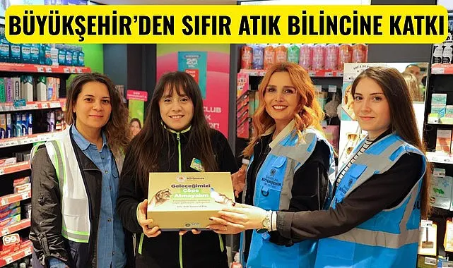 Samsun'da Çiftlik Caddesi'ndeki işletmelere Sıfır Atık Kiti dağıtıldı