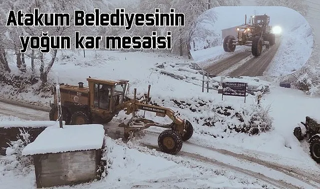 Atakum'da yoğun kar yağışı yüksek kesimlerde zor anlar yaşatıyor!