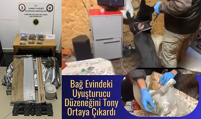 Samsun'da Uyuşturucu Düzeneğini Narkotik köpeği Tony çıkardı