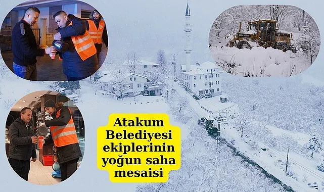 Atakum Belediyesi ekiplerinden soğuk havada yürekleri ısıtan ikram