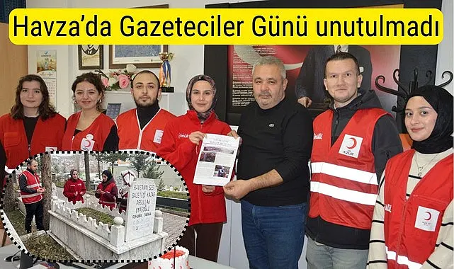 Havza'da Genç Kızılay Gazetecileri Unutmadı