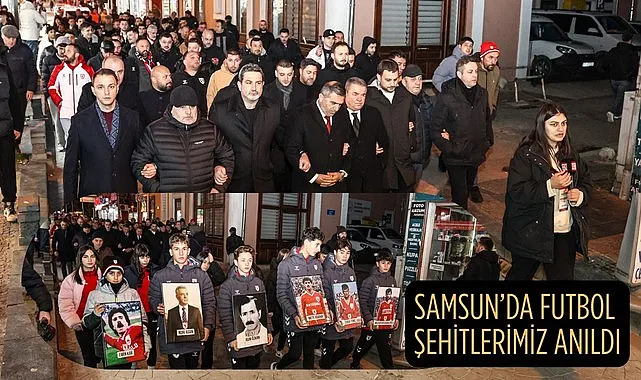 Samsun’da 20 Ocak anısına futbol şehitlerine saygı yürüyüşü