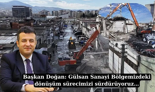 Samsun'da Gülsan Sanayi Sitesi'nde yıkım çalışmaları devam ediyor