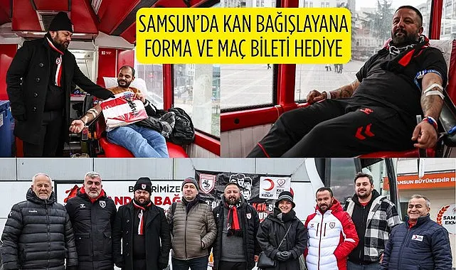 Samsun'da kan bağışlayana forma ve maç bileti hediye