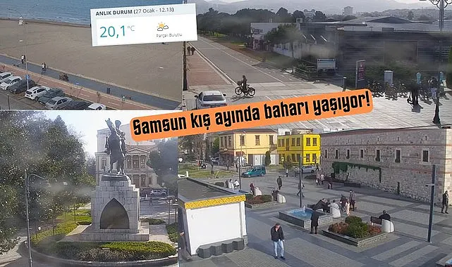 Samsun'da kış ortasında bahar havası 20 derece sıcaklık