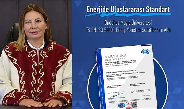 Samsun'da OMÜ ISO 50001 Enerji Yönetim Sistemleri Sertifikası Aldı