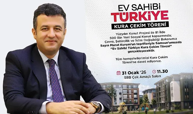 Samsun TOKİ kura çekimi saat kaçta nerede yapılacak? Başkan Doğan paylaştı