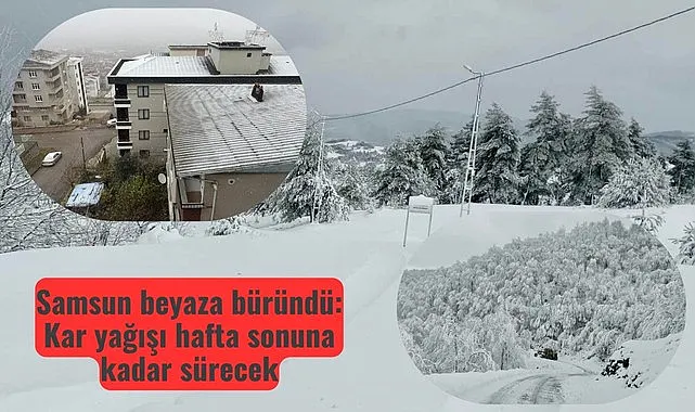 Samsun yeni yıla karla uyandı