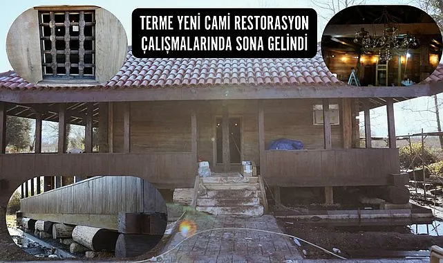 Terme Yeni Cami’nde çalışmalar tamamlanma aşamasına geldi