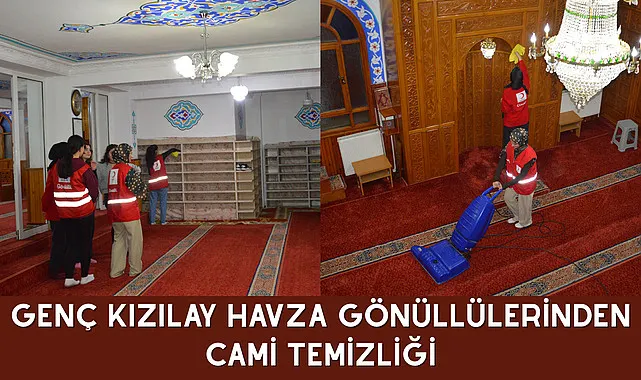 Genç Kızılay Havza gönüllülerinden cami temizliği