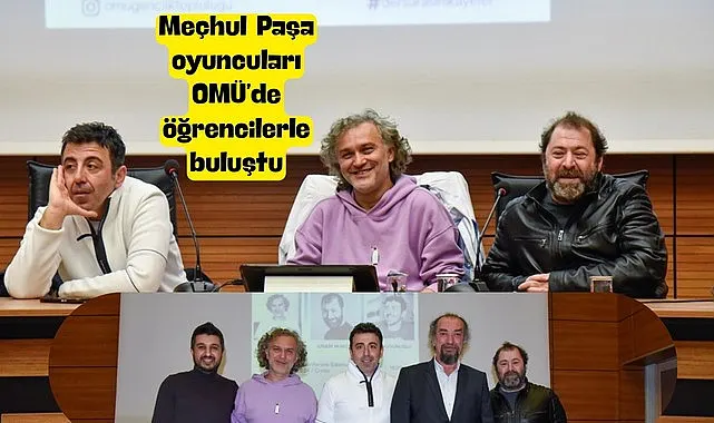 Meçhul Paşa oyuncuları Samsun'da öğrencilerle buluştu