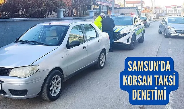 Samsun'da korsan taksi araç trafikten men edildi