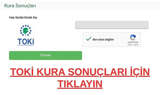Samsun TOKİ Kura Sonuç Sorgulama Ekranı Yayınlandı