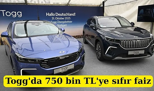 TOGG'da 0 faiz kampanyası şubat ayına özel 750 bin TL'ye sıfır faiz