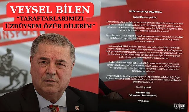 Veysel Bilen Samsunspor taraftarlarından özür diledi!