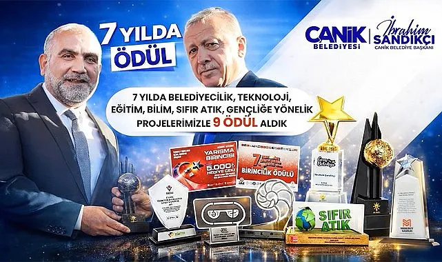 Canik Belediyesi’ne 9 Ayrı Ödül 