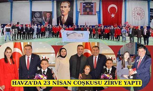 Havza'da 23 Nisan Coşkusu! Başkan İkiz çocuklar geleceğin en büyük gücü
