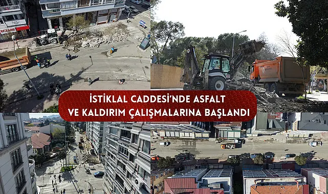 İstiklal Caddesi'nde asfalt ve kaldırım çalışmalarına başlandı