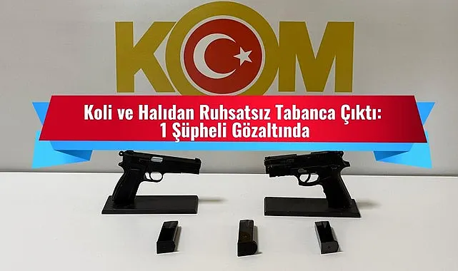 Samsun'da Koli ve Halıdan Ruhsatsız Tabanca Çıktı