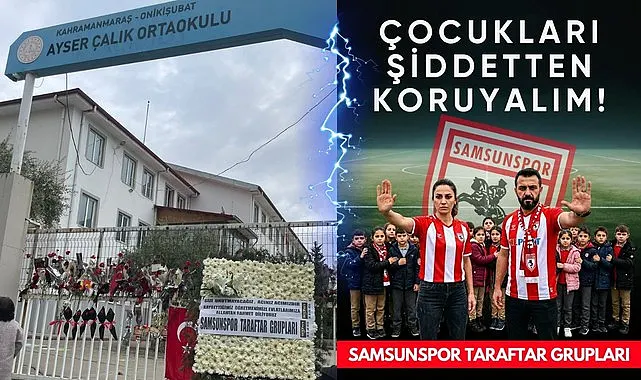 Samsunspor Taraftarlarından Acıya Anlamlı Duruş: Çocuklarımızı şiddetten koruyalım!
