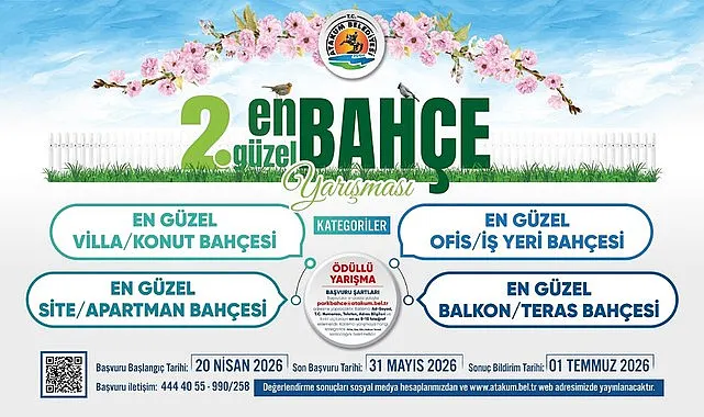 Atakum Belediyesi 2. En Güzel Bahçe Yarışması’na başvurular başladı