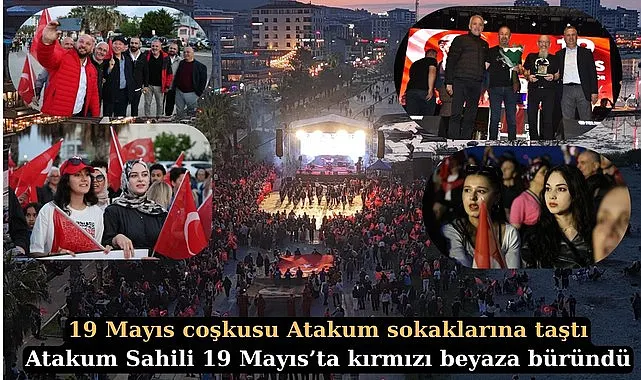 Atakum Sahili 19 Mayıs'ta kırmızı beyaza büründü