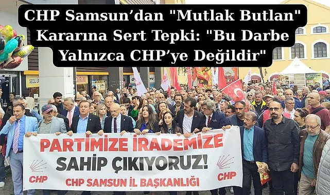 CHP'liler Samsun'da mutlak butlan kararına karşı Bulvar AVM'de toplandı