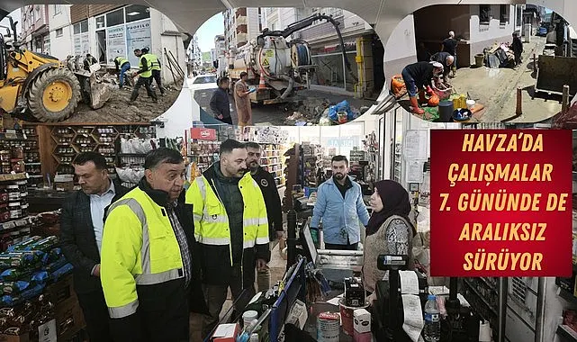 Havza'da sel felaketinin izleri siliniyor