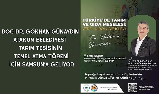 Atakum Belediyesi Tarım Tesisinin temel atma töreni yapılacak