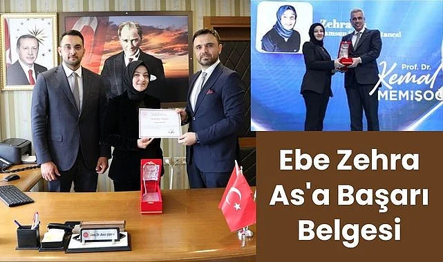 Ebe Zehra As'a Sağlık Bakanı Memişoğlu'ndan ödül