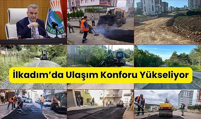 İlkadım Belediyesi'nden daha güvenli ulaşım için yoğun mesai