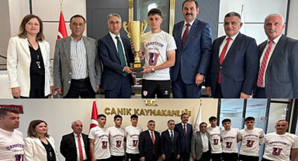 Şampiyon gençlerden Kaymakam Aydın'a ziyaret