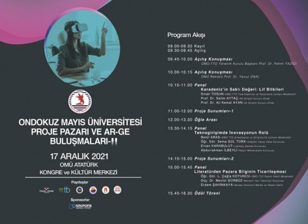 OMÜ Proje Pazarı Sergi, Panel ve Ödül Töreni 17 Aralık'ta