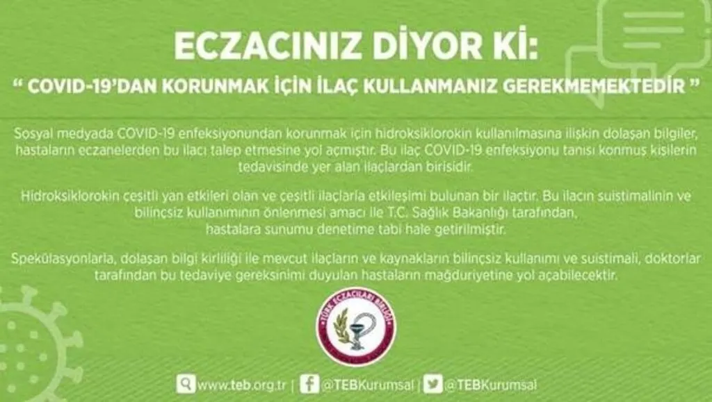 Eczacınız Diyor ki;