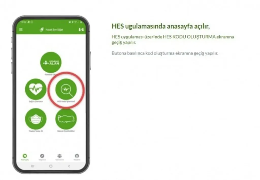 HES Kodu Mobil Uygulama ile nasıl alınır?