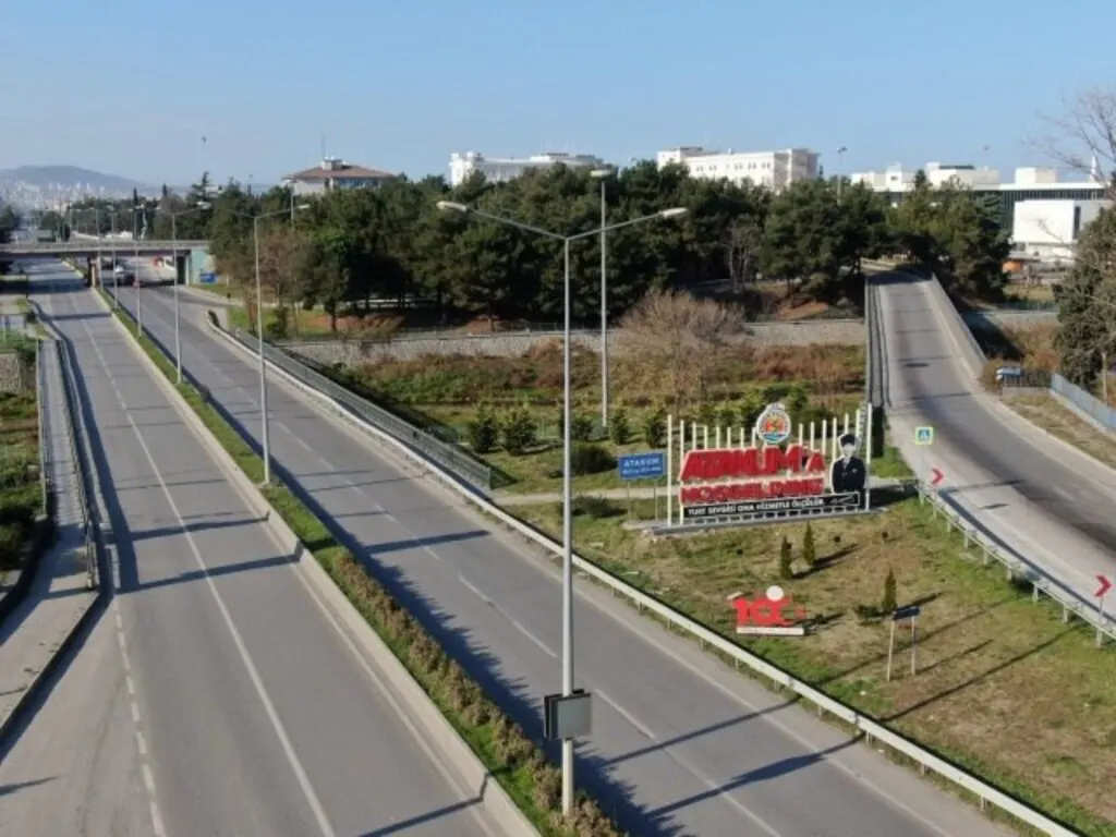 4 günlük kısıtlamada Samsun havadan görüntülendi