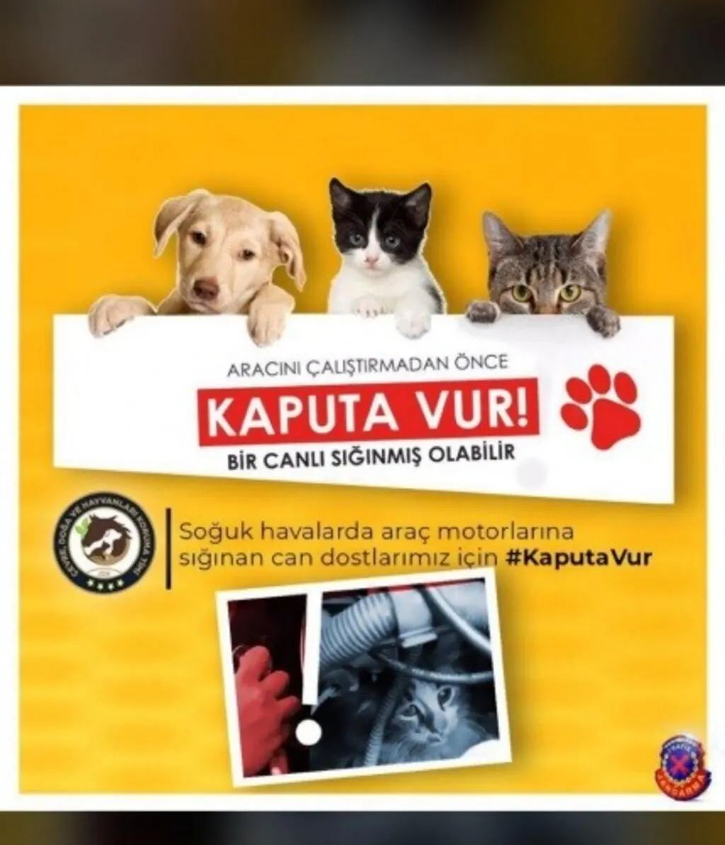 Kontağı çevirmeden önce kaputa vur