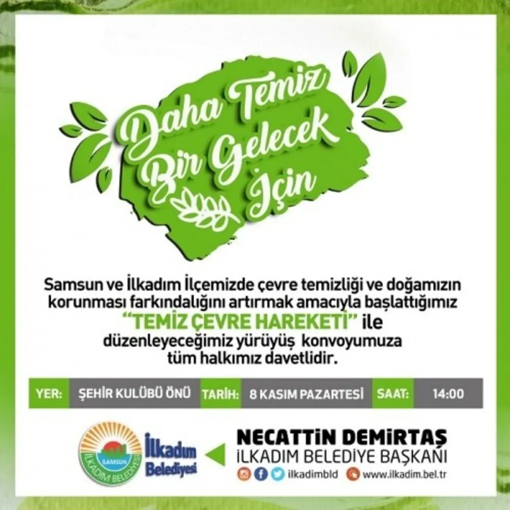 İlkadım Belediyesi'nden Temizlikte Farkındalık konvoyu