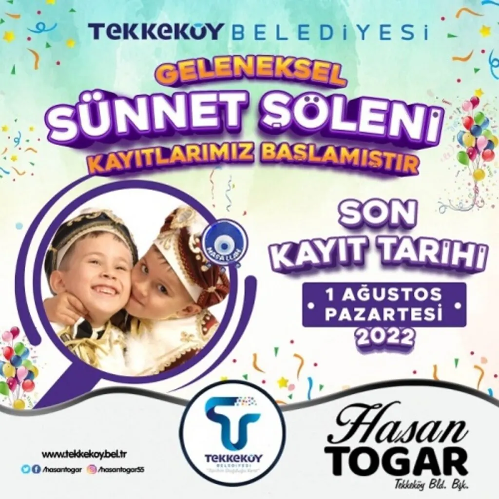 Tekkeköy Belediyesi'nden sünnet şöleni
