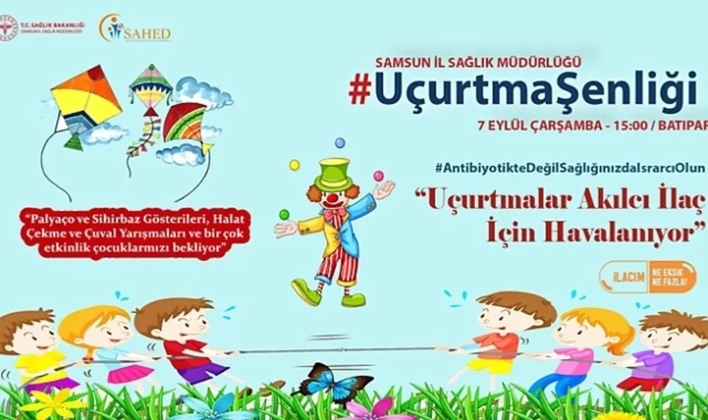 Samsun Batı Park'ta uçurtma şenliği düzenleniyor