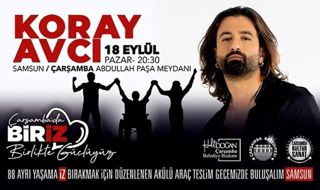 Koray Avcı Çarşamba Konseri 18 Eylül Pazar Günü
