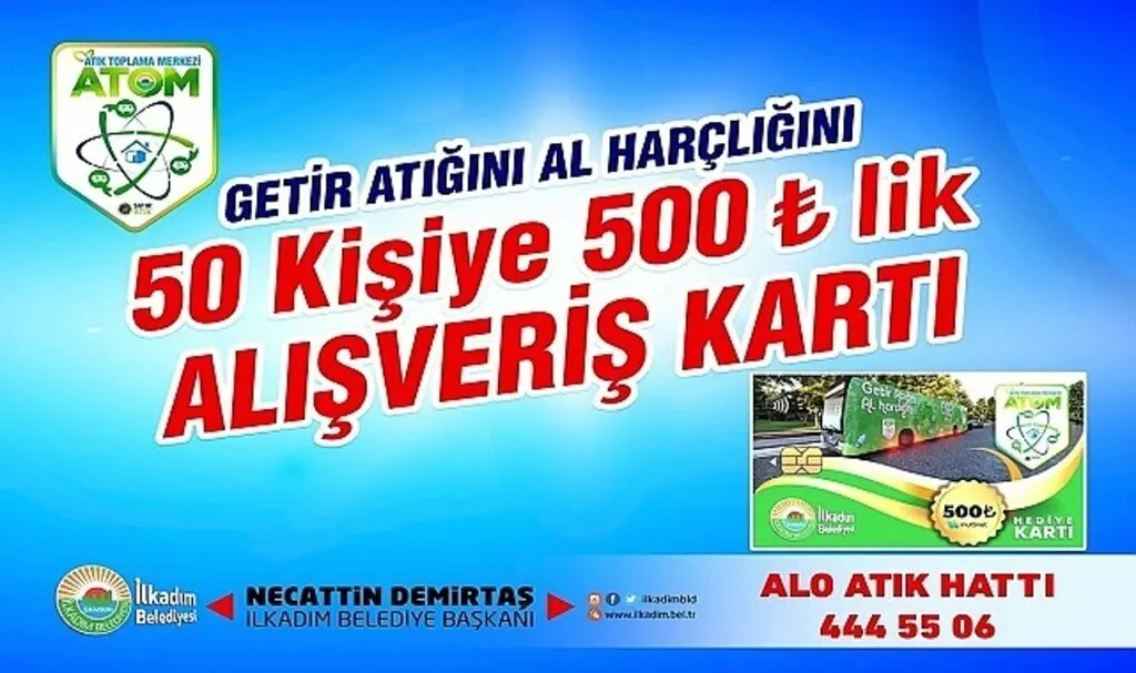 İlkadım'da atığını getirene 500 TL!