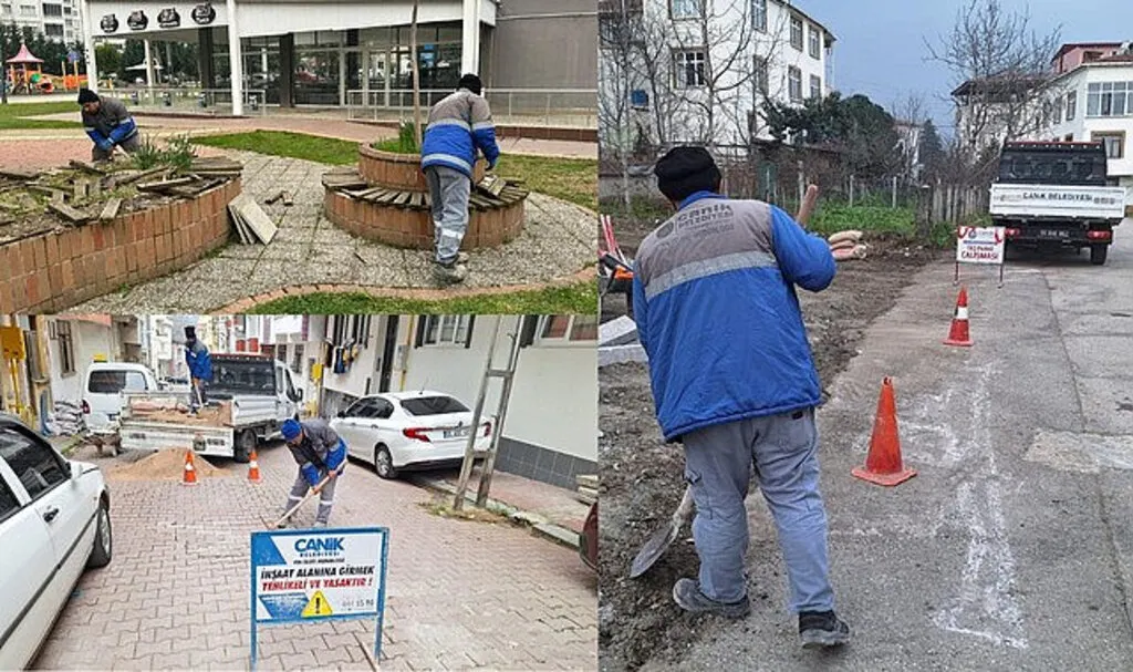 Canik Belediyesi'nden Mahallelerde park bakım ve onarım çalışmaları