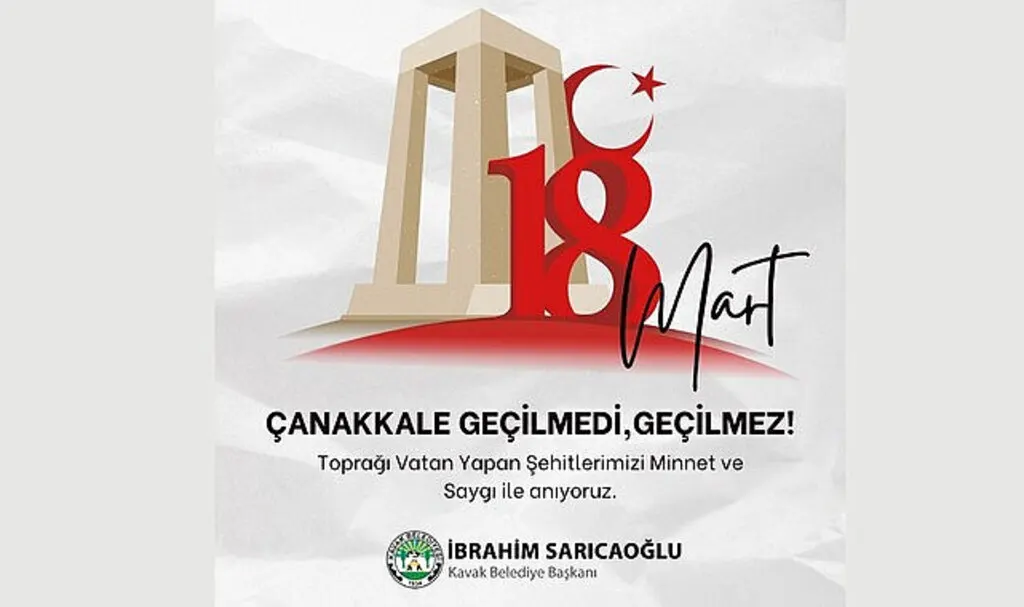 Kavak Belediyesi'nden 18 Mart Mesajı