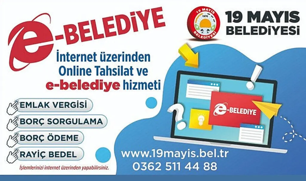 19 Mayıs Belediyesi'nden E-Belediye Hizmeti
