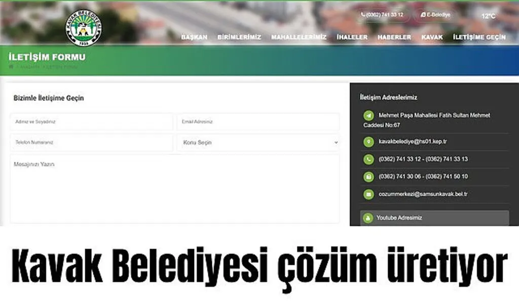 Kavak Belediyesi çözüm üretiyor