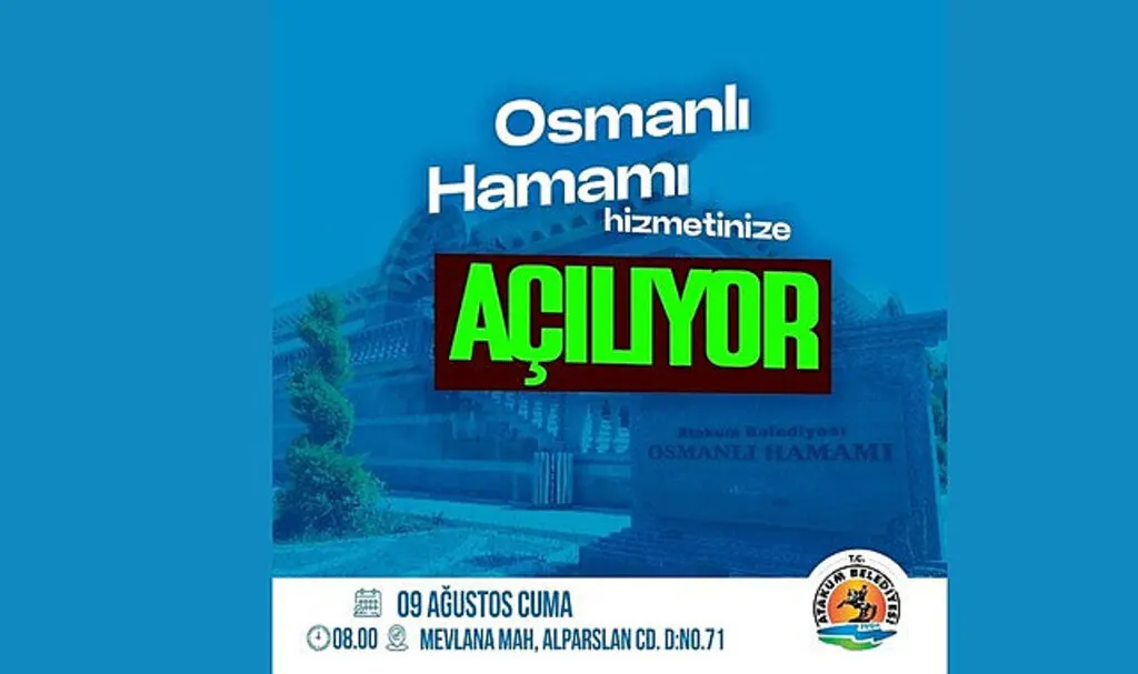 Atakum Belediyesi'ne ait Osmanlı Hamamı hizmete açıldı