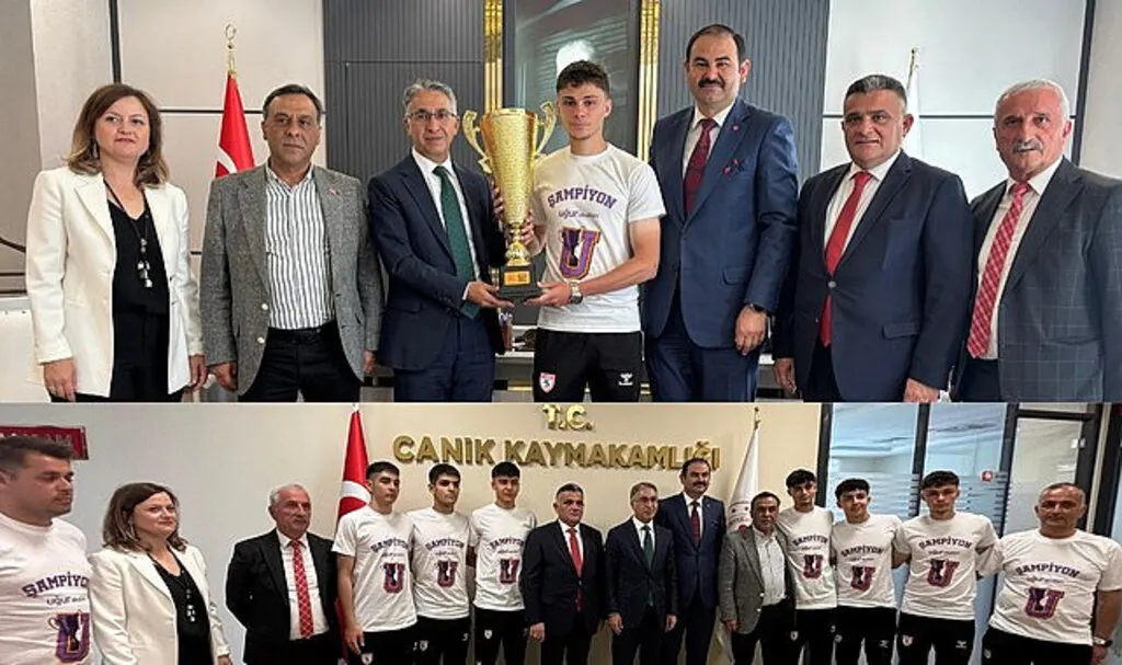 Şampiyon gençlerden Kaymakam Aydın'a ziyaret